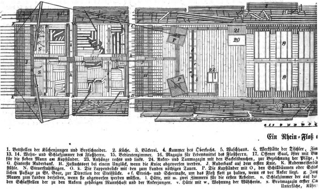 Eine detaillierte Zeichnung eines 18. Jahrhundert deutschen Hauses mit vielen Fenstern und einer Tür, begleitet von Text auf demselben Papier.