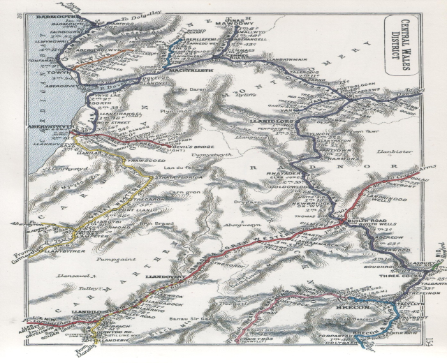 Detailierte alte Landkarte der schottischen Highlands, die geografische Merkmale, Routen und beschriftete Ortschaften, Städte und Sehenswürdigkeiten zeigt.