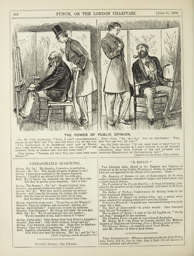 Altes Buchcover mit einem Mann in einem Anzug, der in einem Stuhl sitzt und ernst schaut, und einer Frau daneben, die nachdenklich aussieht, mit dem Titel "Die Macht der öffentlichen Meinung"