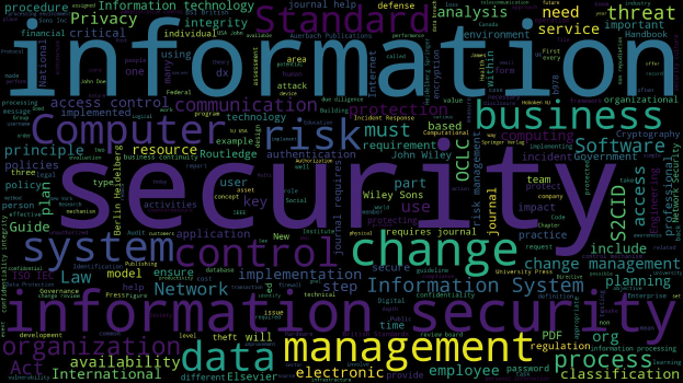 Ein kreisförmiges Wortwolken-Diagramm mit "Information Security" in verschiedenen Sprachen, angeordnet nach Größe und Farbe von hell nach dunkelblau, das die Bedeutung für Geschäftsprozesse hervorhebt.